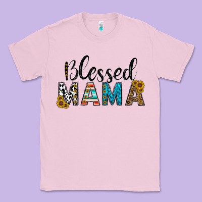 Blessed Mama Classic Tee Designed By Cowhidedigitalart