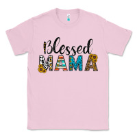 Bubblegum Pink blessed mama Classic Tee - CowhideDigitalArt