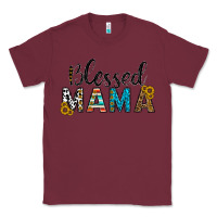 Burgundy blessed mama Classic Tee - CowhideDigitalArt