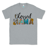 Heather Grey blessed mama Classic Tee - CowhideDigitalArt