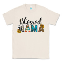 Natural blessed mama Classic Tee - CowhideDigitalArt
