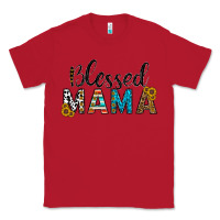 Red blessed mama Classic Tee - CowhideDigitalArt