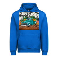 Cobalt western farm truck cactus and sunflowers Urban Hoodie - Jasminsmagicworld