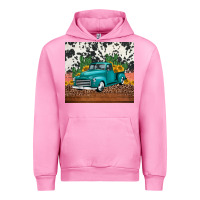 Fuchsia Pink western farm truck cactus and sunflowers Urban Hoodie - Jasminsmagicworld