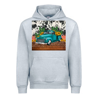 Heather Grey western farm truck cactus and sunflowers Urban Hoodie - Jasminsmagicworld