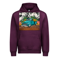 Mauve Wine western farm truck cactus and sunflowers Urban Hoodie - Jasminsmagicworld