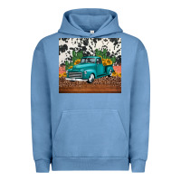 Pigment Pebble Blue western farm truck cactus and sunflowers Urban Hoodie - Jasminsmagicworld