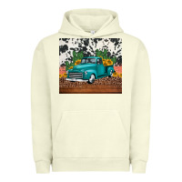 Pigment Pistachio western farm truck cactus and sunflowers Urban Hoodie - Jasminsmagicworld