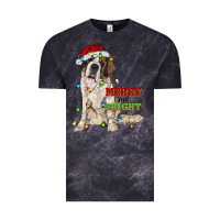 Merry And Bright Saint Bernard Vintage Tee | Teevron