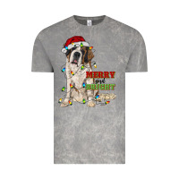 Cloud Rock merry and bright saint bernard Vintage Tee - RanaPortraitStore