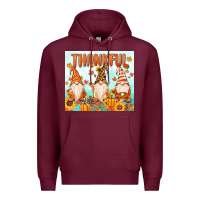 Burgundy thankful gnome Premium Hoodie - MaliasSmallBusiness