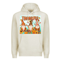 Oatmeal Heather thankful gnome Premium Hoodie - MaliasSmallBusiness