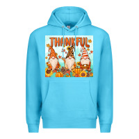 Ocean Blue thankful gnome Premium Hoodie - MaliasSmallBusiness