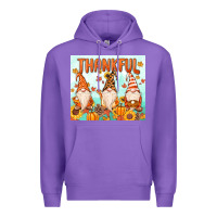 Purple thankful gnome Premium Hoodie - MaliasSmallBusiness