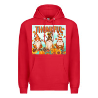 Red thankful gnome Premium Hoodie - MaliasSmallBusiness