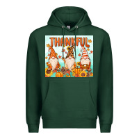 Sports Green thankful gnome Premium Hoodie - MaliasSmallBusiness