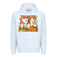 White thankful gnome Premium Hoodie - MaliasSmallBusiness