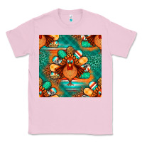 Bubblegum Pink thanksgiving  turkey seamless pattern Classic Tee - BundleAndBundleShop