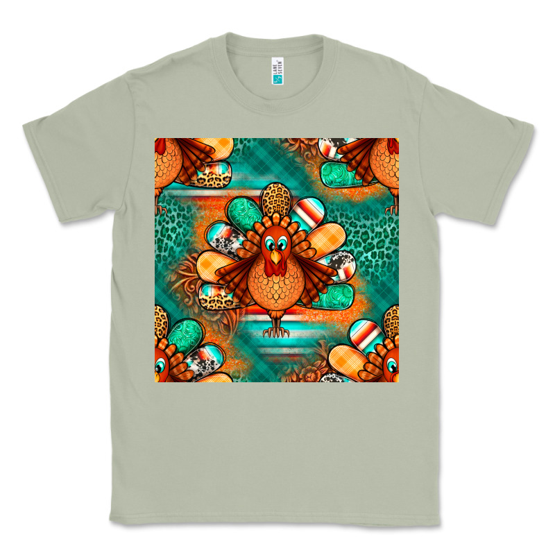 Thanksgiving  Turkey Seamless Pattern Classic Tee by BundleAndBundleShop | Teevron