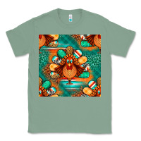 Sage thanksgiving  turkey seamless pattern Classic Tee - BundleAndBundleShop