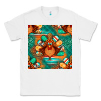 White thanksgiving  turkey seamless pattern Classic Tee - BundleAndBundleShop