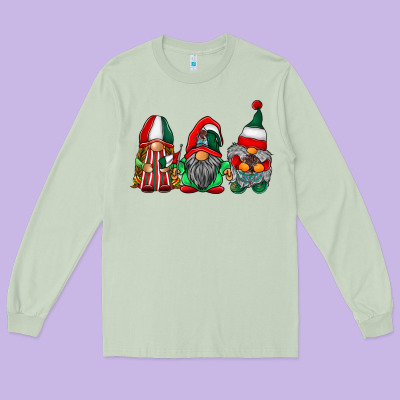 Mexican Flag Gnomes Long Sleeve Tee Designed By Racoondesign