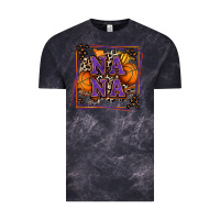 Cloud Black basketball nana with leopard Vintage Tee - Zillion Design Studio