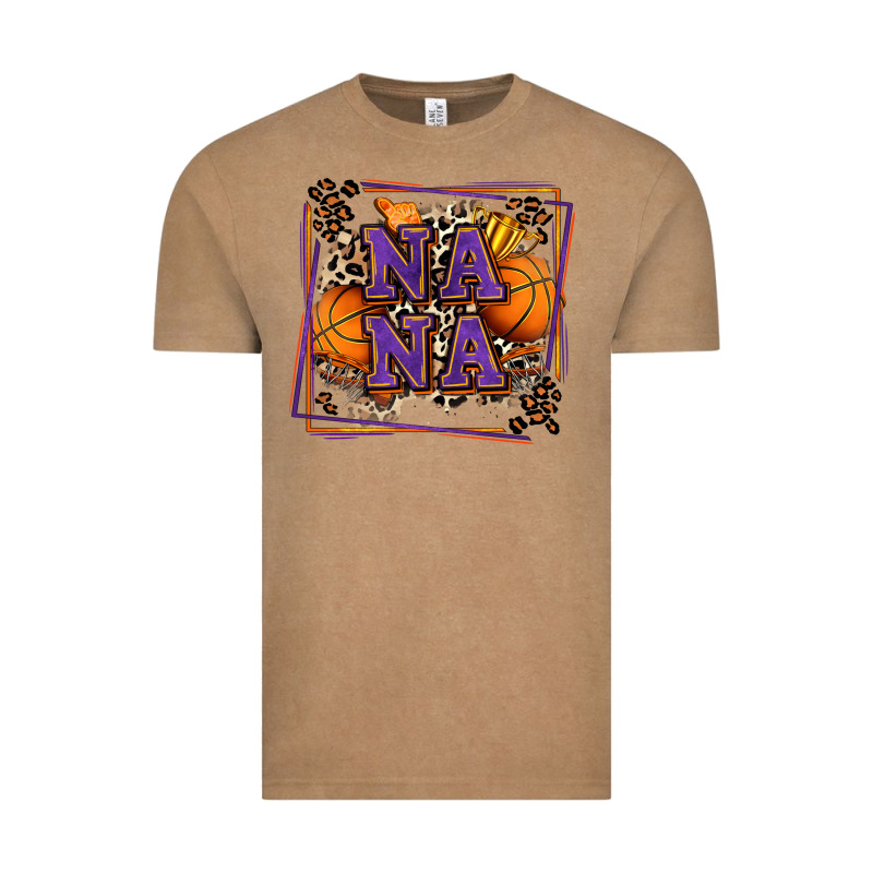 Basketball Nana With Leopard Vintage Tee by Zillion Design Studio | Teevron