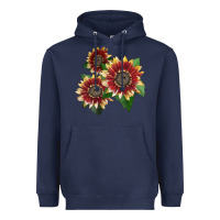 Navy Florenza Sunflower Heavyweight Hoodie - LillyAllenDesigns