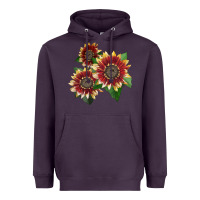 Plum Florenza Sunflower Heavyweight Hoodie - LillyAllenDesigns