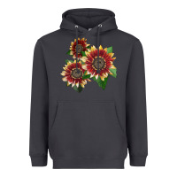 Smoke Florenza Sunflower Heavyweight Hoodie - LillyAllenDesigns