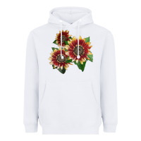White Florenza Sunflower Heavyweight Hoodie - LillyAllenDesigns