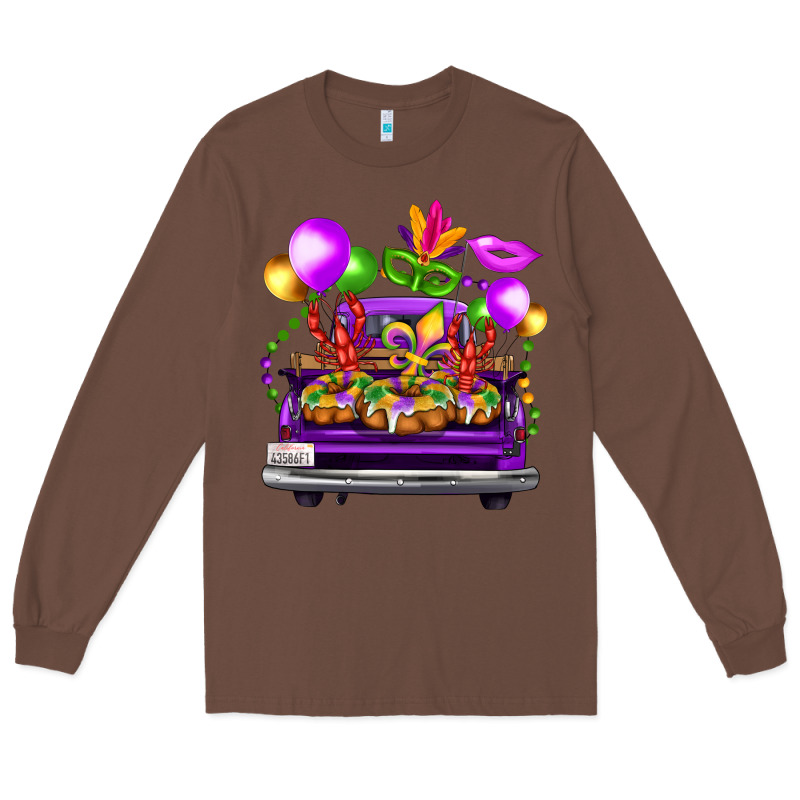 Mardi Gras Farm Truck Long Sleeve Tee by FaDigitalArtStudio | Teevron