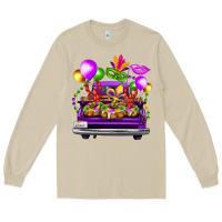 Mushroom mardi gras farm truck Long Sleeve Tee - FaDigitalArtStudio