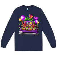 Navy mardi gras farm truck Long Sleeve Tee - FaDigitalArtStudio
