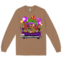 Toasted Coconut mardi gras farm truck Long Sleeve Tee - FaDigitalArtStudio