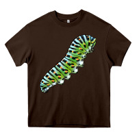 Chocolate Brown Papilio Machaon Caterpillar Heavy Core Tee - LillyAllenDesigns