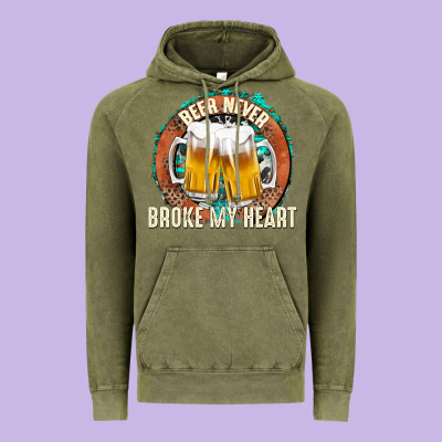 Vintage Hoodie beer never broke my heart