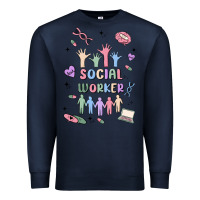 Navy social worker Premium Sweatshirt - MaliasSmallBusiness