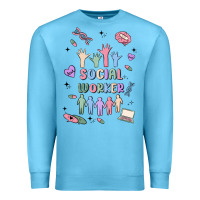 Ocean Blue social worker Premium Sweatshirt - MaliasSmallBusiness