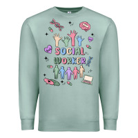 Seafoam social worker Premium Sweatshirt - MaliasSmallBusiness