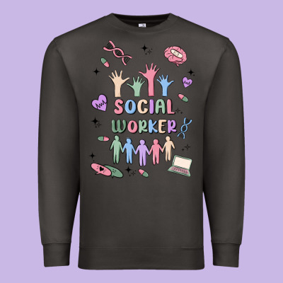 Social Worker Premium Sweatshirt Designed By Maliassmallbusiness