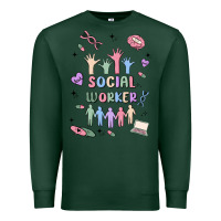 Sports Green social worker Premium Sweatshirt - MaliasSmallBusiness