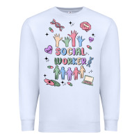 White social worker Premium Sweatshirt - MaliasSmallBusiness