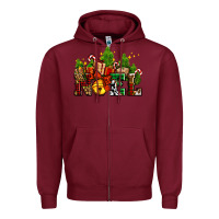Burgundy western noel Christmas gifts Zipper Hoodie - AdoDesignShop