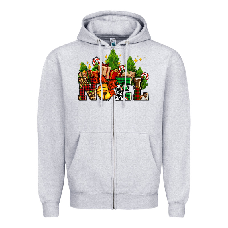 Western Noel Christmas Gifts Zipper Hoodie by AdoDesignShop | Teevron