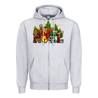 Heather Grey western noel Christmas gifts Zipper Hoodie - AdoDesignShop
