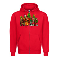 Red western noel Christmas gifts Zipper Hoodie - AdoDesignShop