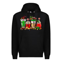 Black Christmas tractor coffee cup Premium Hoodie - NancyCooperArtShop