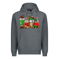 Rock Christmas tractor coffee cup Premium Hoodie - NancyCooperArtShop